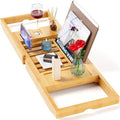 Yirilan Bathtub Trays for Tub,Bath Tray, Foldable Bathtub Caddy,Bathtub Caddy Tray for Tub - Foldable Bamboo Bath Table Tray