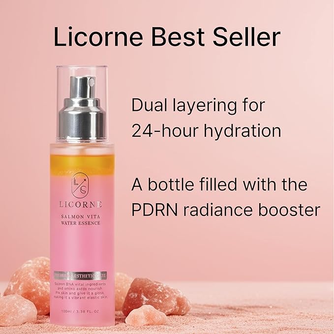 Licorne PDRN Face Mist with Hyaluronic Acid, Niacinamide & Madecassoside – Salmon DNA Hydrating Facial Spray Essence, Dewy Glass Skin K-Beauty Mist, All Skin Types, 3.38 fl oz