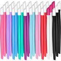 BBTO 30 Pcs Rubber Cuticle Pusher Silicone Cuticle Pusher Small Plastic Handle Tipped Sticks Mini Nail Cleaner Colored Nail Art Tool for Men and Women(Assorted Colors)
