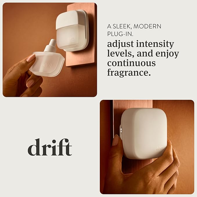 Drift Home Scent Diffuser Starter Kit in Macadamia Swirl - Adjustable and Long Lasting Diffuser Aroma - Clean Ingredients, Pet Safe