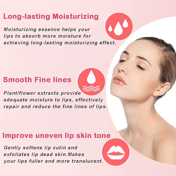 Permotary 30 PCS Moisturizing Collagen Lip Mask Crystal Mouth Care Pads Mask for Moisturizing & Reducing Chapped, Smoothing Fine Lines Lip Patches with Moisture Essence for Gifts