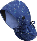 Satin Lined Scrub Cap, Adjustable Surgical Cap with Sweatband & Buttons, Soft and Wrinkle-Resistant Scrub Hat