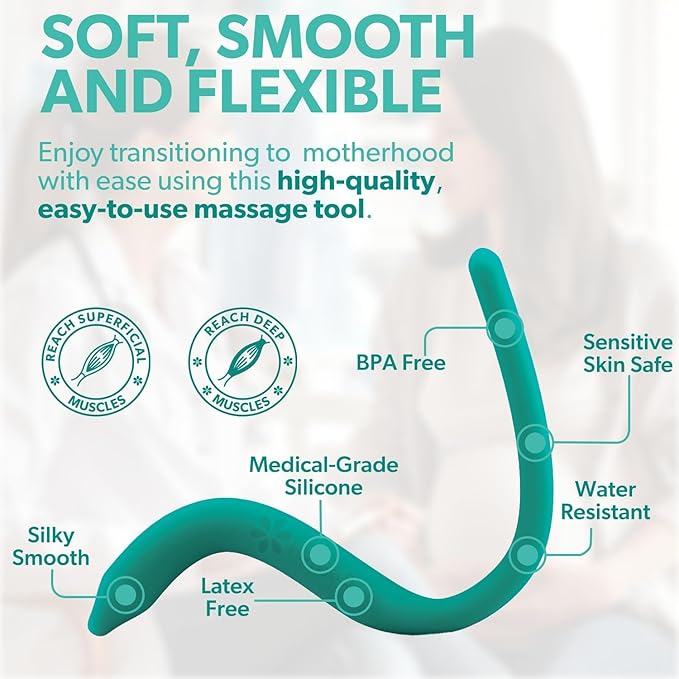 Perineal Massage Tool with 10 Vibration Modes: Designed for Labor and Delivery Essentials - Used During Pregnancy, Labor Prep, Third Trimester, and Postpartum - A Maternity Must Have By Intimate Rose