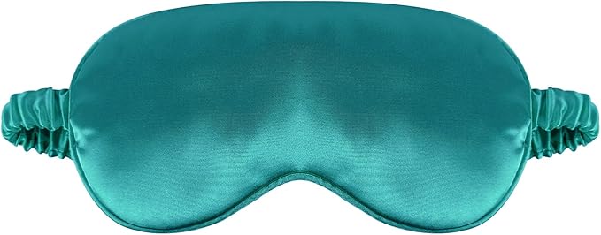1 Pack Sleep Mask, Silk Eye Mask with Elastic Strap, Breathable Eye Mask for Sleeping,Travel, Girls, Women, Men (LightBlue)