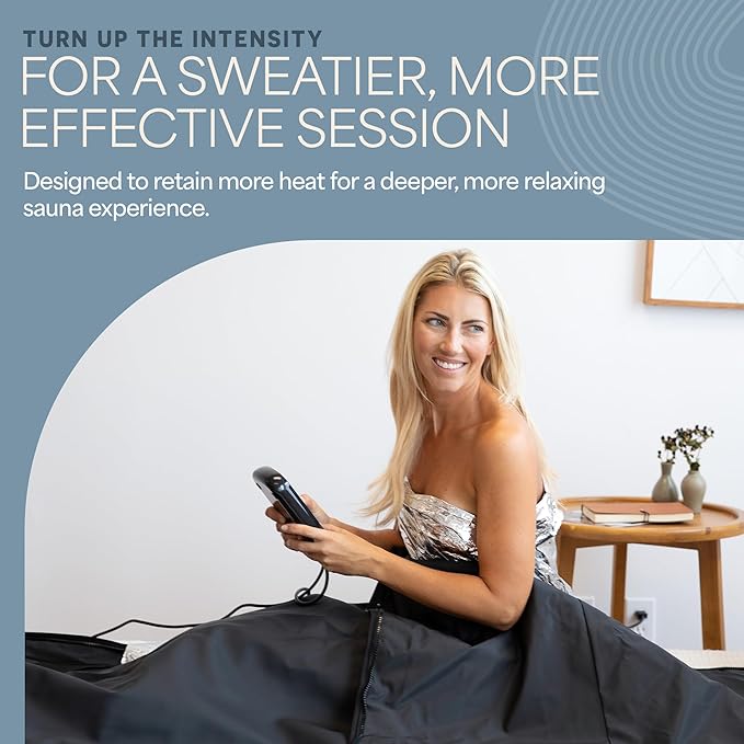 LifePro Sauna Wrap Foil Blanket - Disposable Non-Toxic Thermal Blanket Foil Wrap - for Max Body Heat Retention, for Use with Far Infrared Sauna Blanket Therapy - 63" x 82.5"