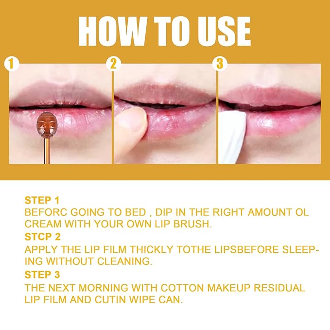 2 Pcs Lip Balm Honey Pot, Honey & Strawberry Moisturizing Lip Mask Reduces Lip Lines and Exfoliator, Prevention Dry & Cracked Lip. (Honey & Strawberry)