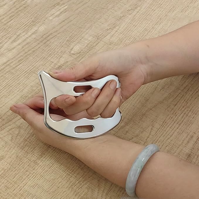 BYYDDIY 5 in 1 Stainless Steel Gua Sha Muscle Scraper Tools Kit, Scraping Massage Tool for Physical Therapy (L-SBCD2)