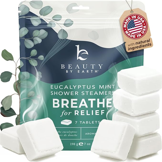 Shower Steamers Aromatherapy - USA Made with Natural Ingredients & Eucalyptus Essential Oil, Mothers Day Gifts for Mom, Large Shower Bombs, Relaxation Spa Gifts for Women & Men, Unique Self Care Gifts