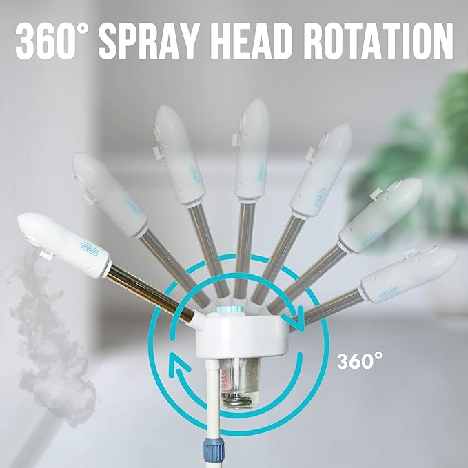 JJ Care Ozone Facial Steamer - Professional Facial Steamer for Esthetician with 2 Operating Modes - Steam Only & Ozone Steaming Herbal & Aromatherapy Feature and 360° Rotating Spray Head