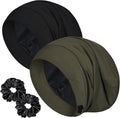 Sleep Cap Bonnet for Sleeping, Adjustable Cooling Ice Silk Lined Hair Bonnets for Natural Curly Braids Beanie Hat Women Men