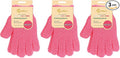 Evridwear Exfoliating Gloves for Shower, 100% Nylon Thick Soft Medium Heavy Bathing Gloves Dead Skin Remover Body Scrubber Smooth Skin with Hang Loop (Hot Pink Deep Exfoliation- 3 Pairs)