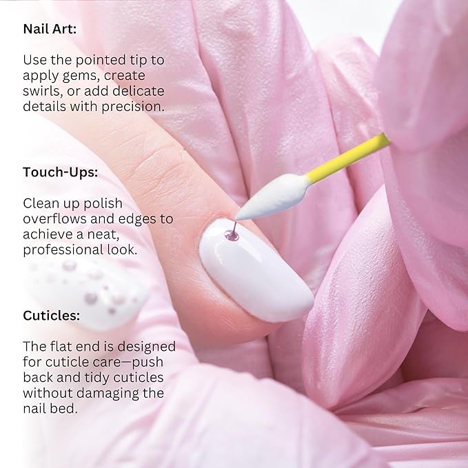 Fran Wilson NAIL TEES COTTON TIPS 120 Count (2 PACK) - The Ultimate Nail Tool, Multi-Purpose Double-sided Swabs with Pointed Ends for Precise Touch-ups and the Perfect At-Home Manicure & Pedicure