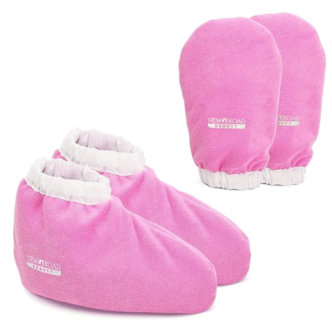 Paraffin Wax Machine for Hand and Feet, Paraffin Wax Kit, Quick Heating Touch Screen Paraffin Bath, Pink Terry-Cloth Mitts and Booties, Paraffin Wax for Arthritis, 4-Pack Lavender