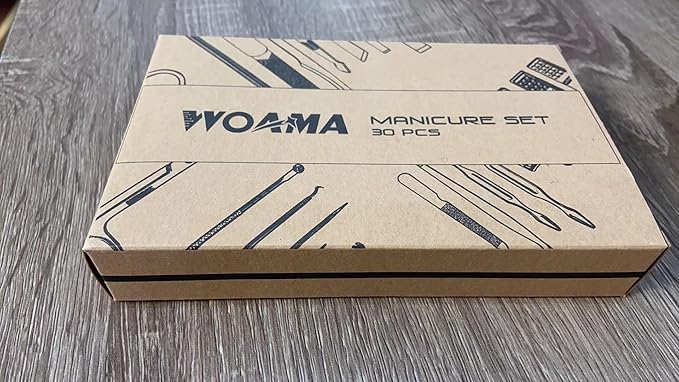 WOAMA Manicure Set Nail Clippers 30-piece Pedicure Kit Manicure Tools Nail Manicure Kit with Green Travel Case for Home, Workplace, Gift, Beauty Salon
