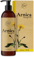 Brookethorne Naturals Arnica Massage Oil for Massage Therapy – Arnica Montana & Lemongrass Essential Oil – All Natural Supports Active Lifestyles – Paraben Free, Made in USA – 16oz