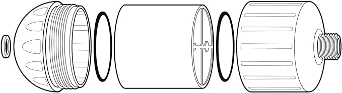 Sprite Showers HO2-BN High Output 2 Universal Shower Filter Housing, Brushed Nickel