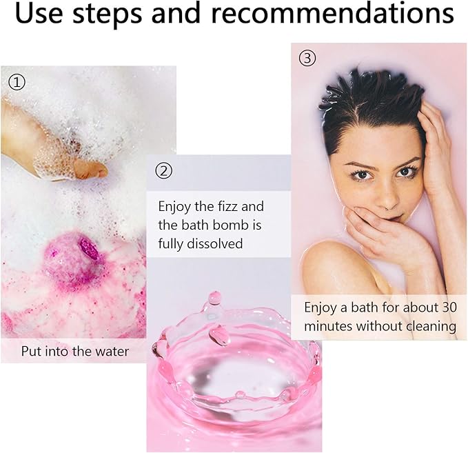 Bath Bombs Gift Set, 50 Handmade Bulk Bath Bombs for Kids, Women, Men, Wonderful Fizz Effect Bath Gift for Valentine's Day, Christmas & Any Anniversaries
