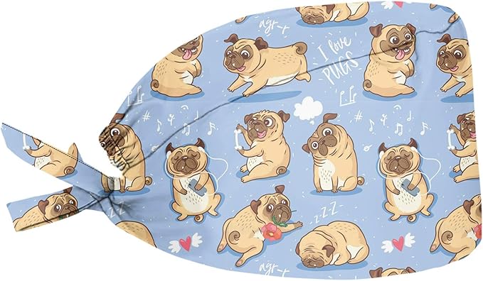 JoyLamoria Novelty Printed Cap with Sweatband Women Men Adjustable Tie Back Hats for Paiting