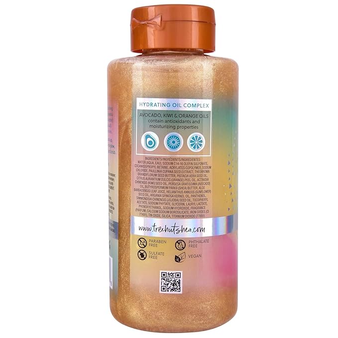 Tree Hut Tropic Glow Sparkling Gel Wash, Moisturizing & Hydrating Body Wash with Shea Butter, Warm Scent, Soft & Radiant Skin, 18 fl oz