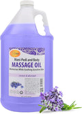 SPA REDI - Massage Oil, Lavender Wildflower, 128 Oz Professional Pedicure, Manicure, Full Body Massage Therapy, with Almond Oil, Cotton Seed Oil, Sunflower Oil, Avocado Oil, Essential Oils, Vitamin E