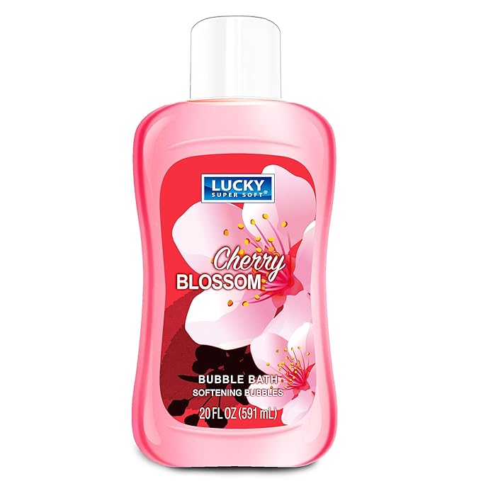 Lucky Super Soft Bubble Bath, Cherry Blossom, 20 Ounce