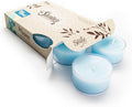 Shortie's Candle Company Blue Moon Premium Tealight Candles - Highly Scented with Essential Oils - 6 Blue Tea Lights - Beautiful Candlelight - Made in the USA - Fresh & Clean Collection