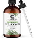 NaturoBliss Cedarwood Essential Oil – Huge 4 Fl Oz – 100% Pure and Natural – Premium Grade Essential Oil for Diffuser and Aromatherapy, Skin, Massage, Candle and Soap Making Fragrance