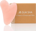 Rose Quartz Gua Sha Facial Tool Heart-Shaped Crystal for Puffiness, Lymphatic Drainage & Facial Sculpting – Hand-Carved Brazilian Stone for Face, Neck & Body