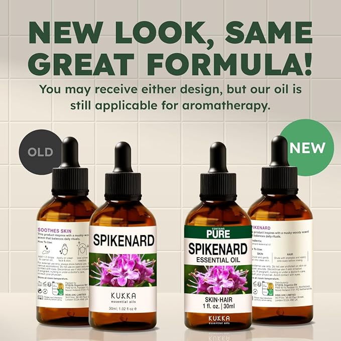 100% Pure Spikenard Oil - 1 Fl Oz Spikenard Essential Oil for Hair, Skin, Diffuser, Aromatherapy & DIY Soap Making Scent