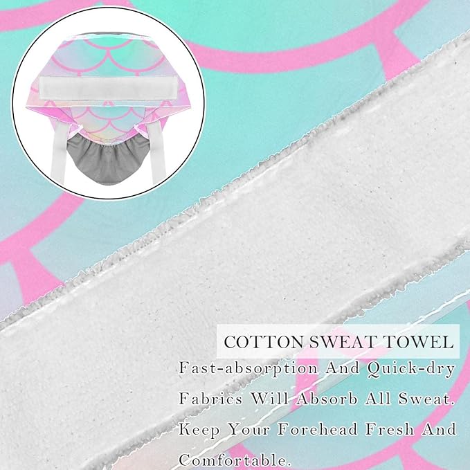 Women's Working Caps with Scrunchies Tarot Pattern Background Lace-Up Hat Unisex Hair Covers One Size