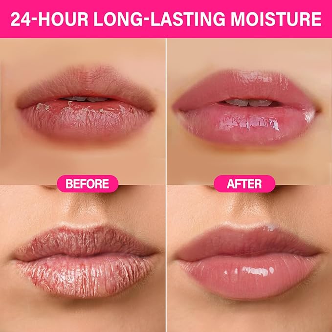 Lip Mask Set 4 Pcs, Mothers Day Gifts for Mom, Wife, Lip Care Products for Women & Teen Girls, Overnight Lip Masks to Hydrate, Nourish & Soften Lips, Lip Sleeping Mask to Moisturize Cracked Lips