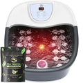 ECARBME Foot Spa Bath Massager with Heat, Foot Bath with 22 Massage Rollers, Temperature Control, Jets, Bubbles, Epsom Salt and Vibration, Pedicure Foot Spa for Relaxation - Black