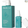 MEDIX Glycolic Acid Exfoliating Body Wash KP Bump Eraser Cleanser + 10% Glycolic Acid Serum 2PC Skin Care Set | AHA Exfoliant Body Wash + Serum Refine & Soften Dead Dry Skin, Bumps, & Wrinkles, 2PC