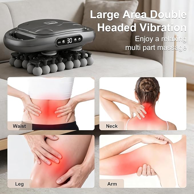 Back Massager for Pain Relief Deep Tissue, 42 Head Massage Gun Deep Tissue with 9 Modes & 9 Levels, Electric Percussion Massager Gun for Pain Relief, Portable for Athletes Muscle Relief