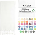 Cacala Lightweight and Thin Turkish Beach Towel 100% Cotton Sand-Free and Quick-Drying Goodness Perfect as an Extra Large Travel Towel, Beach Accessory, or Gift for Beach Lovers, 37 x 70