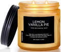 M&SENSE Lemon Vanilla Scented Candles, 11.6oz Natural Soy Wax, 70 Hours Long Lasting Burn, Non-Toxic, Highly Scented Gifts for Bathroom Living Room, Stress Relief Home Fragrance for Men Women
