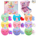 Clear&Fresh Unicorn Bath Bombs for Kids with Surprise Squishy Toys Inside, 9 Extra Large Bath Salts with Calming and Long Lasting Scent, Natural Bubble Bath Bombs for Girls Sensitive Skin