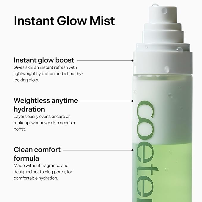 Instant Glow Mist, Hydrating Lightweight Korean Face Mist with Algae 11, Niacinamide and Turmeric root, Moisturizing Spray for Dewy, Glass Skin, For Dry or Sensitive Skin, 120ml / 4.0 fl.oz.