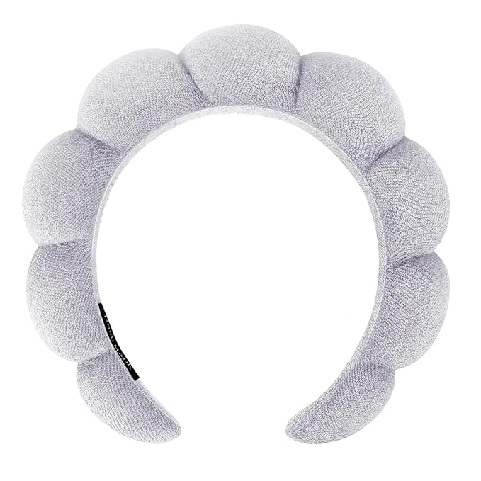 Spa Headbands for Washing Face Makeup Skin Care Women Bubble Facial Beauty Headbands Puffy Shower Towel Band Hairband