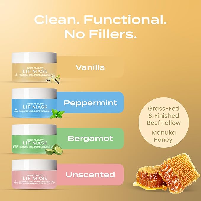 Body Restore Collagen Lip Mask – Mothers Day Gifts for Mom, Hydrating Lip Treatment, Birthday Gifts for Women, Self Care Spa Gifts – Vanilla