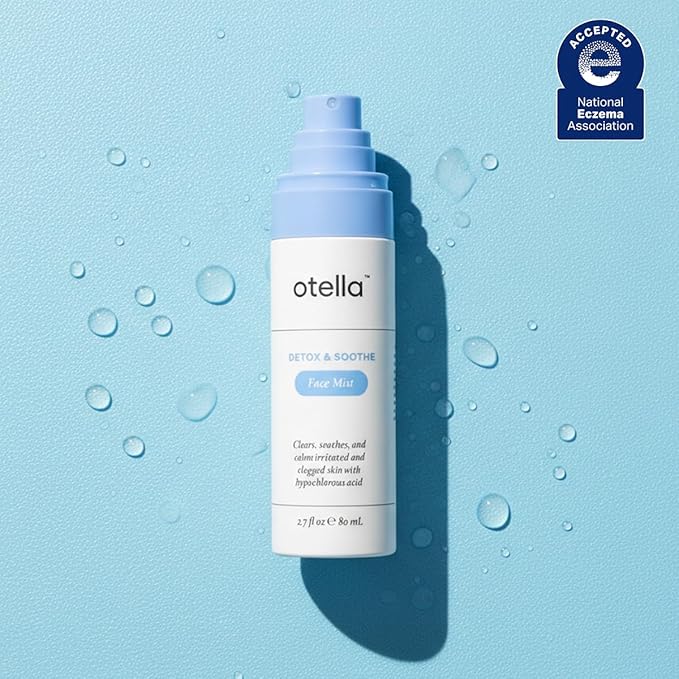 Otella Detox & Soothe Face Mist with Hypochlorous Acid .02% | 2.7 oz | Helps Reduce Redness, Irritation, Breakouts | Rosacea, Eczema, Sensitive-Skin Safe | Barrier Protecting & Skin Cleansing Toner