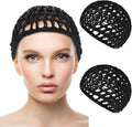 WLLHYF Wig Cap Thick Long Hair Caps Adjustable Net Mesh Braided Weaving Making Crochet Sew Weave Fishnet Grip Headband