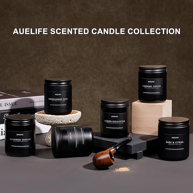 Caramel Coffee Candle | Men Scented Candles for Home, Candles Gifts for Women Men - Soy Candle for Home Scented - Aromatherapy Gifts for Men - 7oz 50 Hours Long Burning