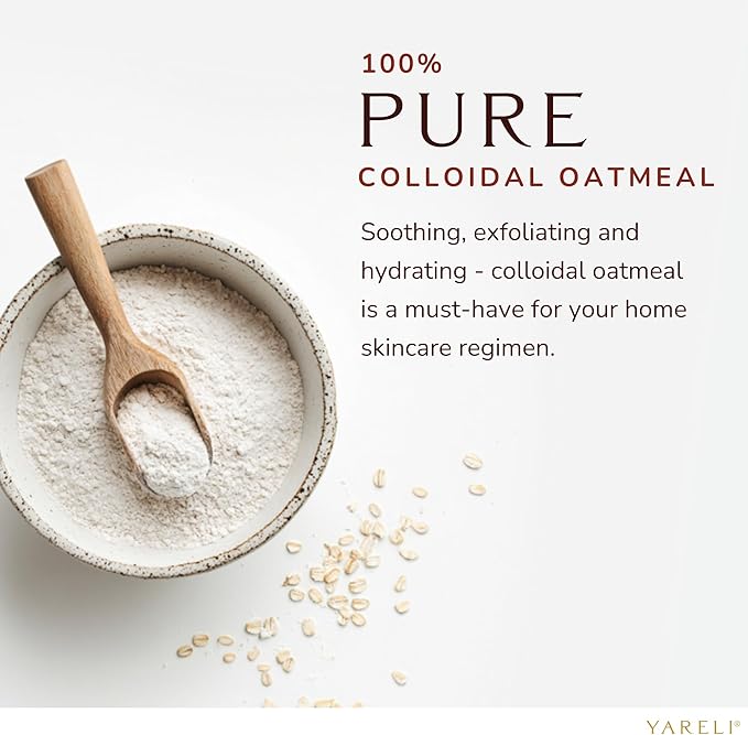 YARELI Colloidal Oatmeal, 2lb (32oz), Bath Powder for Dry Skin, for Adults, Baby and Kids