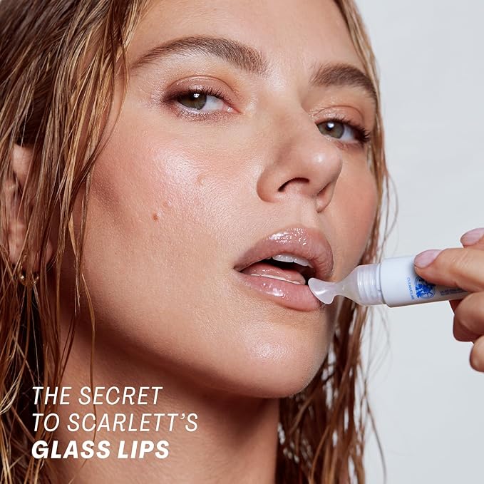 The Outset Lip Oasis Hydrating Lip Balm, Glossy Moisturizing Lip Treatment for Dry, Sensitive Lips, Clean, Vegan & Gluten-Free, Clear, 0.3 oz