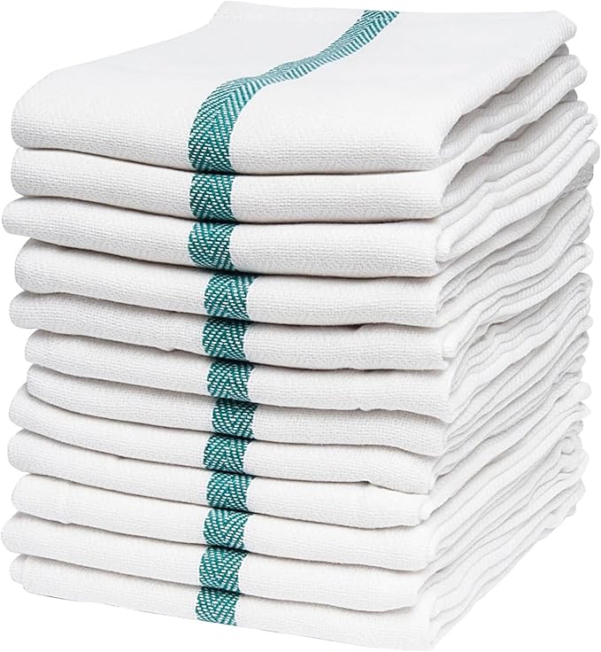Diane 100% Cotton Barber Towels, 15"x26", Soft and Absorbent Multipurpose Towels for Salon, Spa, and Barber Shop Use, Machine Washable, White, 12 Pack