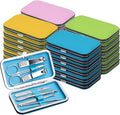 Manicure Set Bulk, Nail Clippers Kit Stainless Steel Fingernail Clippers Set, Sturdy Nail Tip Cutter Trimmers Professional Grooming Toenail Clippers Personal Pedicure Kits Gift (24 Pack 8 in 1)