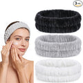 JJUNW 3Pcs Make Up Headband, Spa-Headbands, Hair Headbands for Face Washing Hair Bands Men Absorbent Elastic Skin Care Head Band Wrap for Women Yoga Sports Shower Exercise