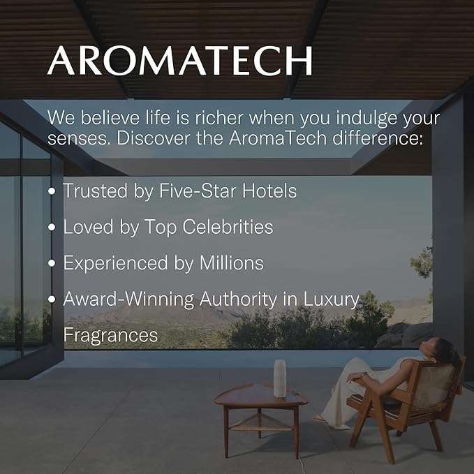 AromaTech Santal Aroma Essential Oil Blend: Luxury Hotel Inspired Aromatherapy with Amber, Vanilla, Cedar & Sandalwood for Ultrasonic Diffusers (16 Fl Oz (Pack of 1))