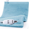 SAROO Heating Pad for Back Pain Relief,Massaging Weighted Heating Pads for Neck, Shoulder,Cramp,Portable Heated Pad with 3 Heat Settings & 6 Massage,18 Relaxing Combinations,Auto Off,12"*24",Sky Blue